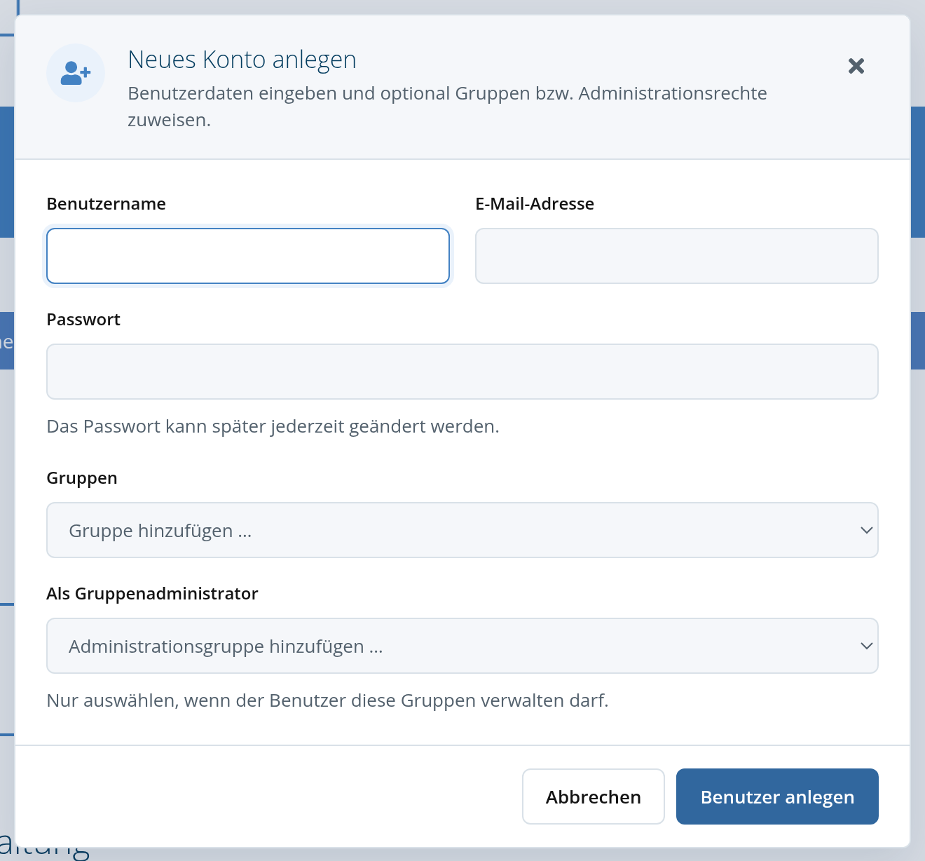 Kundenlogin: Formular zum Anlegen eines neuen Nextcloud-Kontos